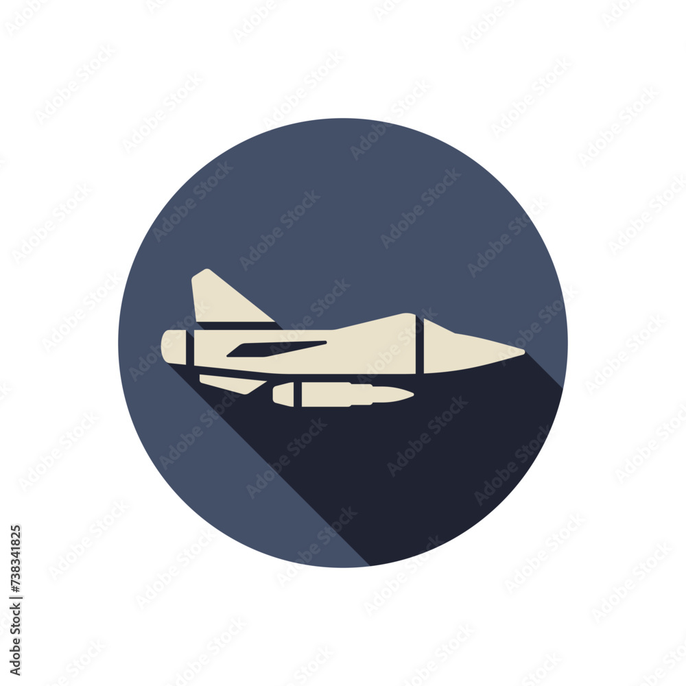 Fighter aircraft flat style vector icon. War plane illustration. Fighter aircraft flat style vector icon. War plane illustration.