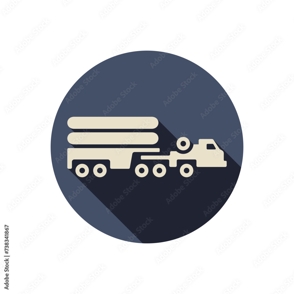 Artillery rocket system flat style vector icon. Military vehicle. Artillery rocket system flat style vector icon. Military vehicle.