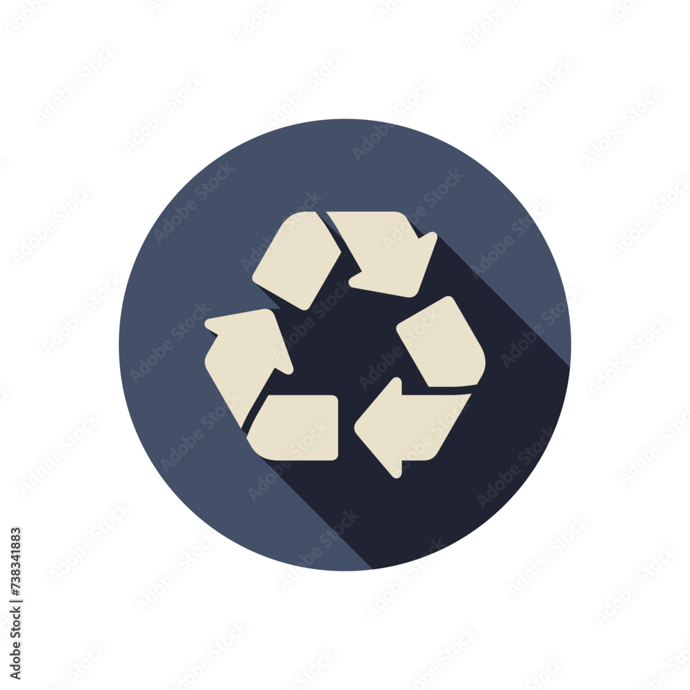 Recycling symbol flat style vector icon. recycle sign. Recycling symbol flat style vector icon. recycle sign.