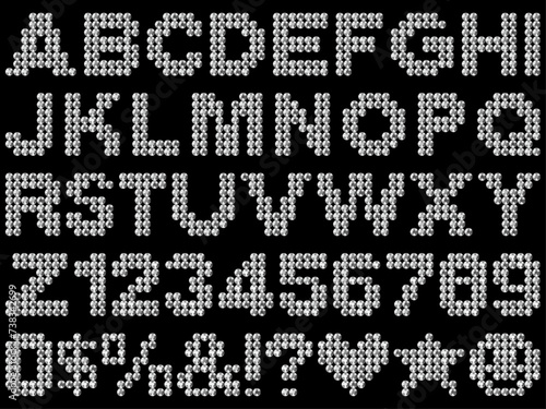 Foto ラインストーン、文字1B