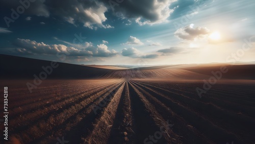 Freshly Tilled Field in Spring