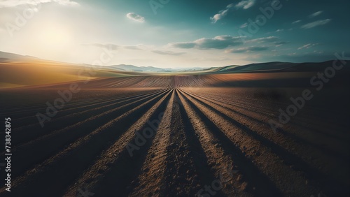 Freshly Tilled Field in Spring