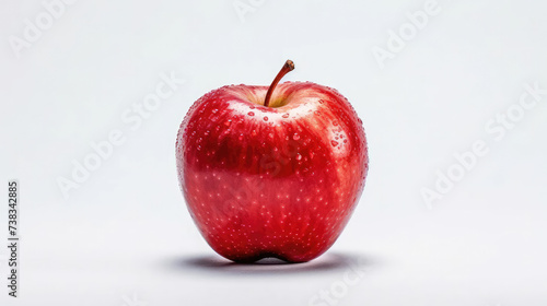apple on white isolated background, fresh fruits with bright colors.