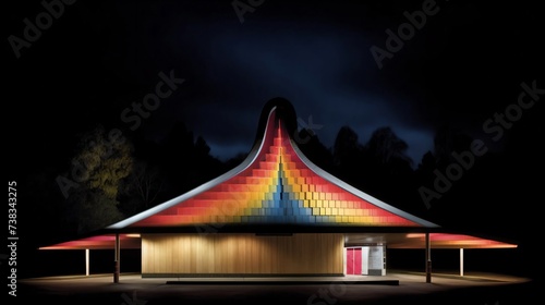 circus tent at night