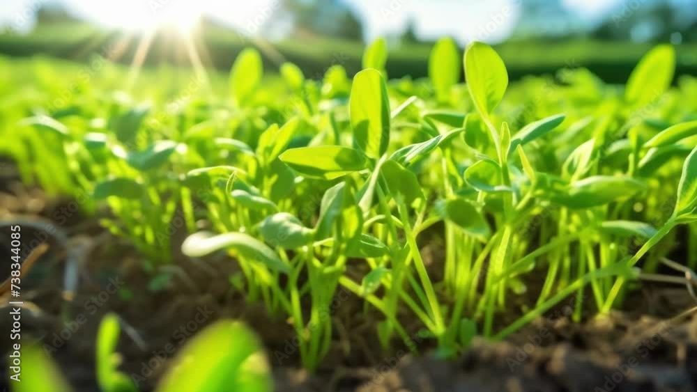 An upclose look at a cover crop, a type of plant that is grown specifically to protect and nourish the soil in between growing seasons. An upclose look at a cover crop, a type of plant that is grown specifically to protect and nourish the soil in between growing seasons.