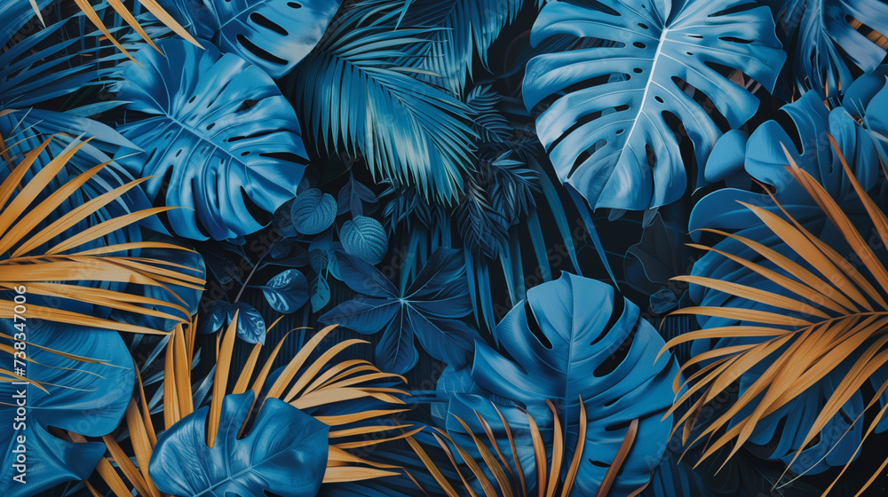 Foliage in nature with neon Foliage in nature with neon