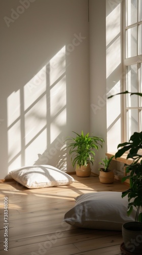 white pillows in a cozy room