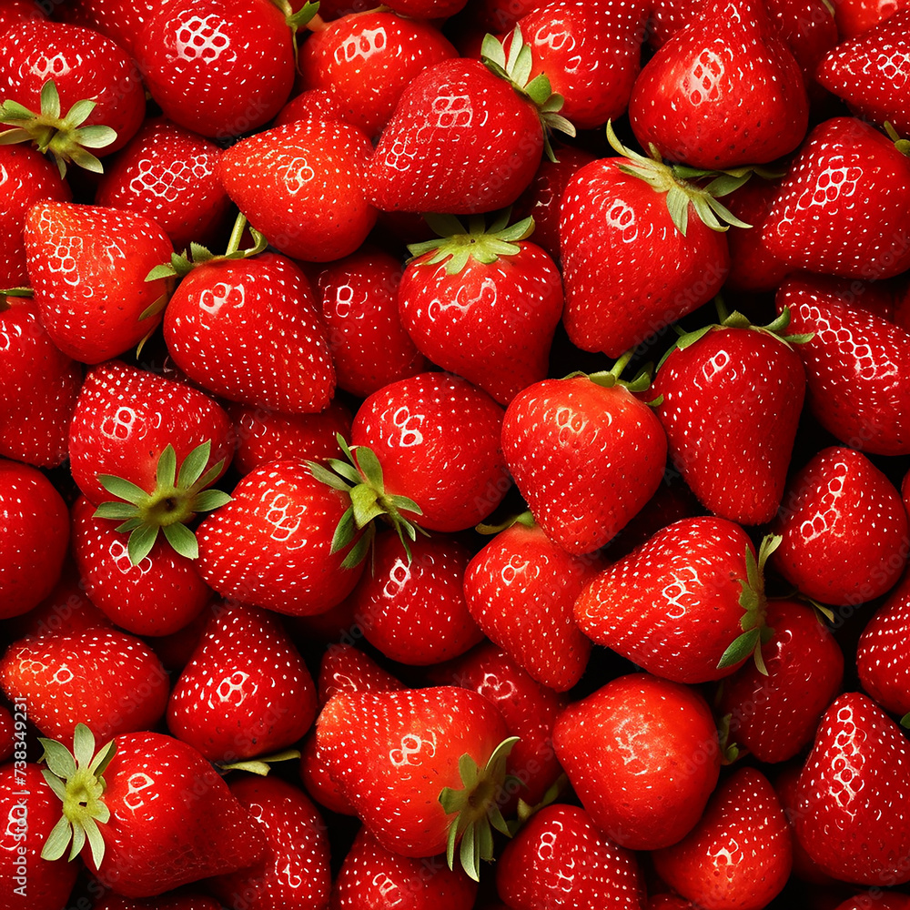 3d rendered bunch of strawberries made with generative AI 3d rendered bunch of strawberries made with generative AI