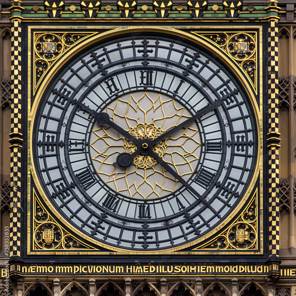 Close-up View of Big Ben Clock Face in London Close-up View of Big Ben Clock Face in London