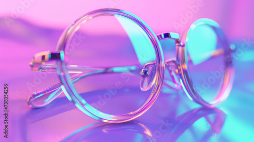 Spectacle Eyeglass Reflections - Chromatic Vision on a Purple Vista