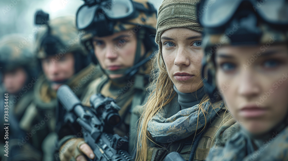 Mujer soldado de las fuerzas especiales del ejercito Mujer soldado de las fuerzas especiales del ejercito