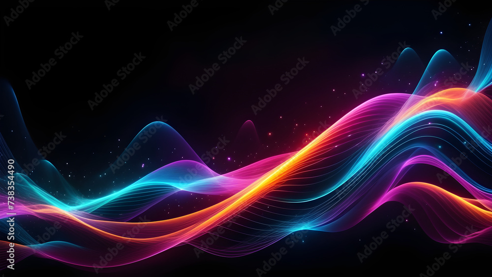 vivid color digital light abstract dynamic effect 3