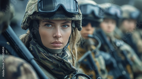 Mujer soldado de las fuerzas especiales del ejercito  © VicPhoto