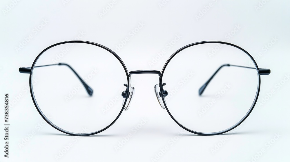 Glasses placed separately on a white surface with a clipping path for easy extraction Glasses placed separately on a white surface with a clipping path for easy extraction