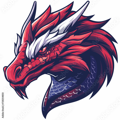 Dragon esport vector logotype, icon, dinosaur, logo, sticker, symbol, emblem