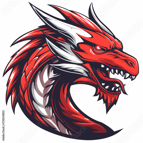 Dragon esport vector logotype, icon, dinosaur, logo, sticker, symbol, emblem