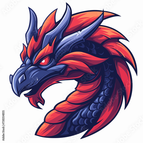 Dragon esport vector logotype, icon, dinosaur, logo, sticker, symbol, emblem