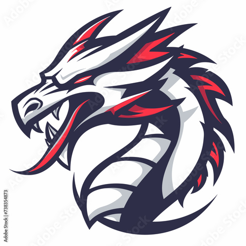 Dragon esport vector logotype, icon, dinosaur, logo, sticker, symbol, emblem