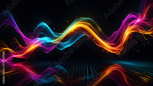 vivid color digital abstract splatter effect 3