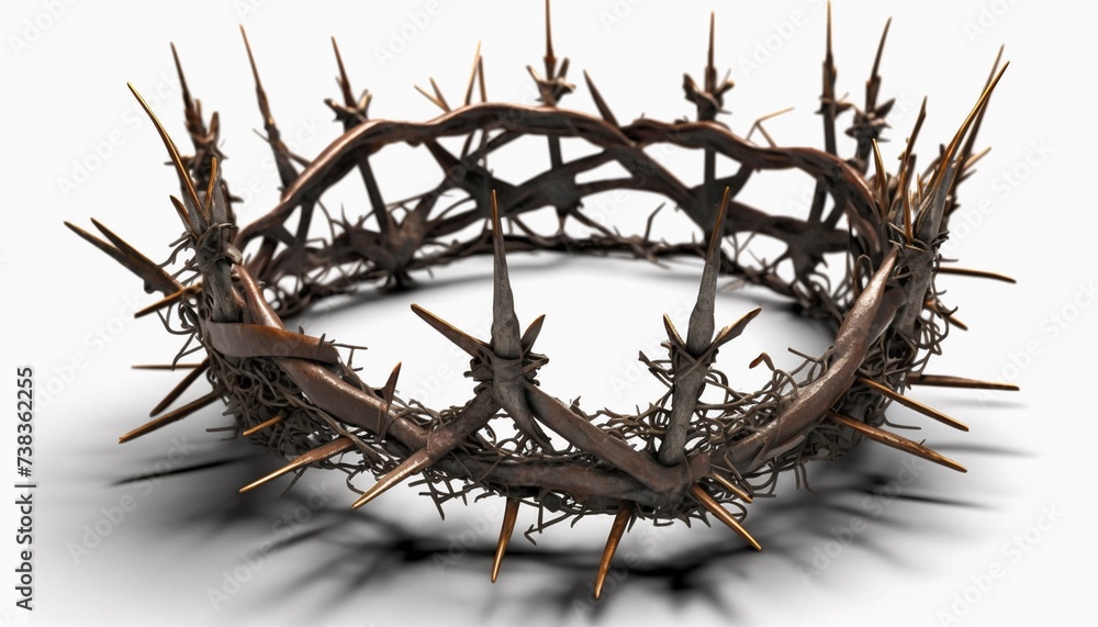 Crown of thorns. Christian symbol. Isolated on white background Crown of thorns. Christian symbol. Isolated on white background