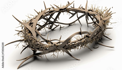 Crown of thorns. Christian symbol. Isolated on white background