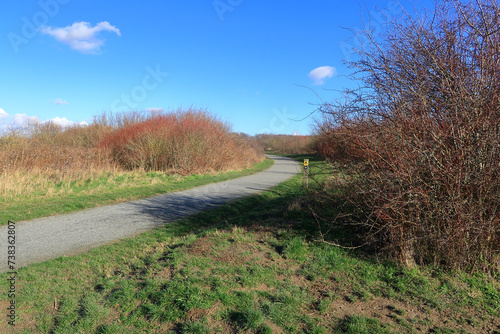 Footpath through Jeskyns in the North Kent countryside photo