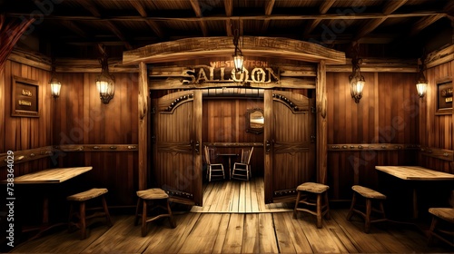 Old-western Saloon With Swinging Doors photo