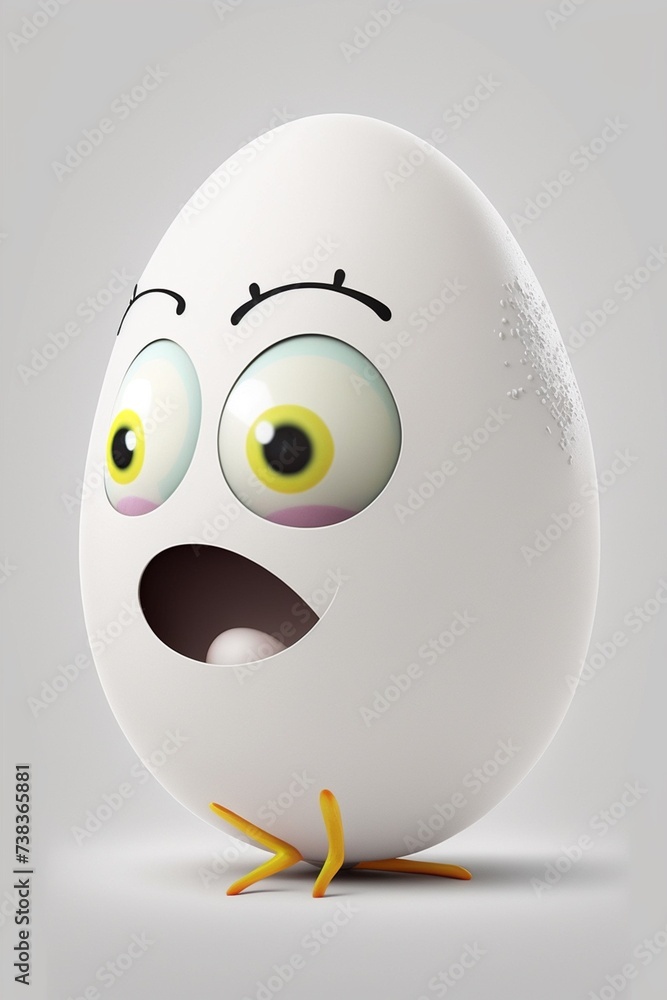 Vibrantly colorful easter egg face Vibrantly colorful easter egg face