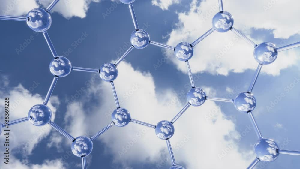 3d rendered animation of a buckminsterfullerene molecule or buckyball 3d rendered animation of a buckminsterfullerene molecule or buckyball