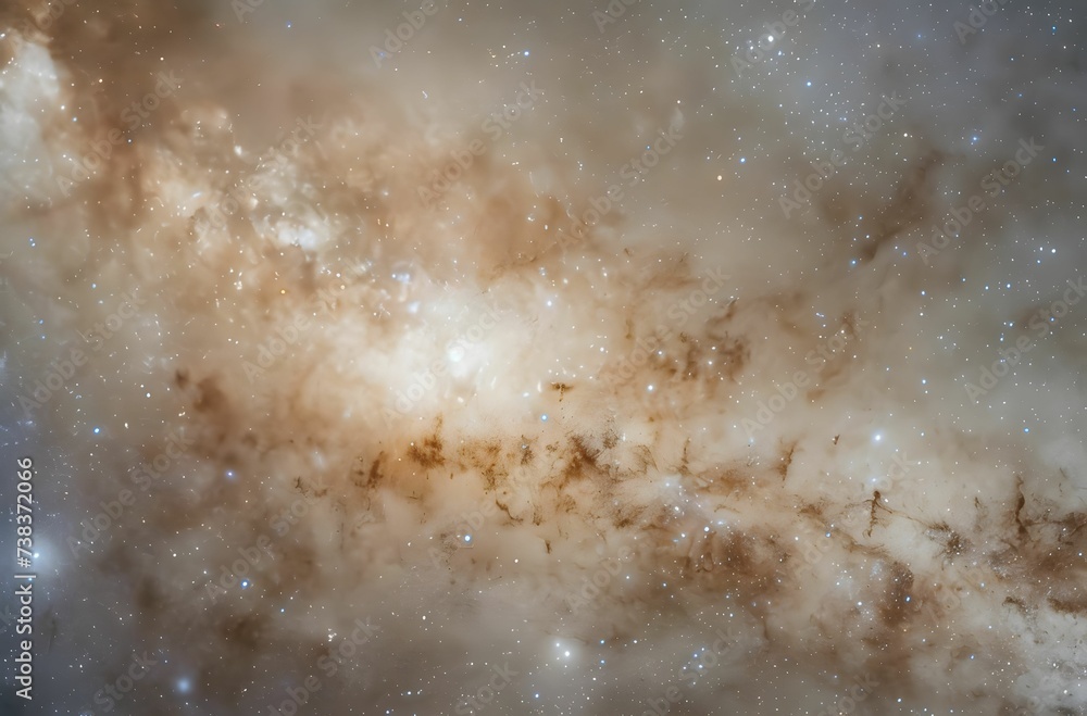 White Background with Milky Way and Abundant Stars