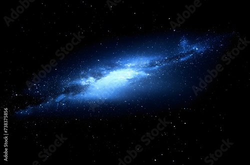 Outer Space Background - Milky Way with Blue Filter, Creating a Cosmic Atmosphere