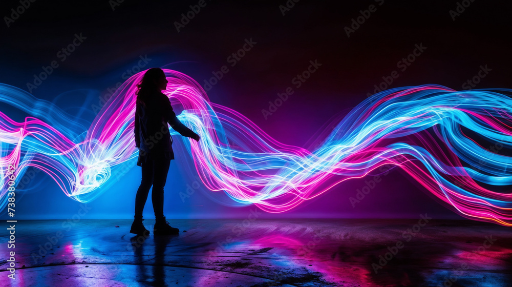 Dynamic Light Painting Photography - Long Exposure Artistic Image with ...