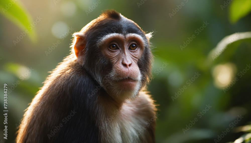 Cute Monkey Portrait in Jungle
Cute Monkey Portrait in Jungle