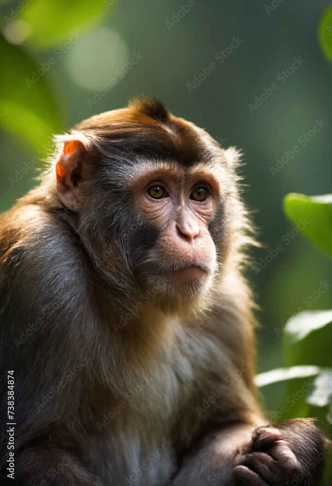 Cute Monkey Portrait in Jungle
Cute Monkey Portrait in Jungle