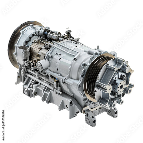 Car transmission, transparent background, isolated image, generative AI photo