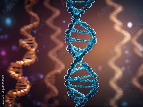 Artificial intelligence AI in Healthcare. DNA double helix intertwined with digital AI elements, highlighting the role of AI in genetic research and personalized medicine