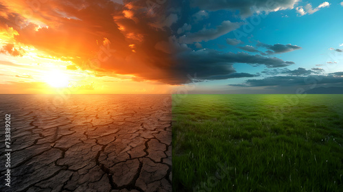 Contrasting Landscapes: Global Warming's Impact