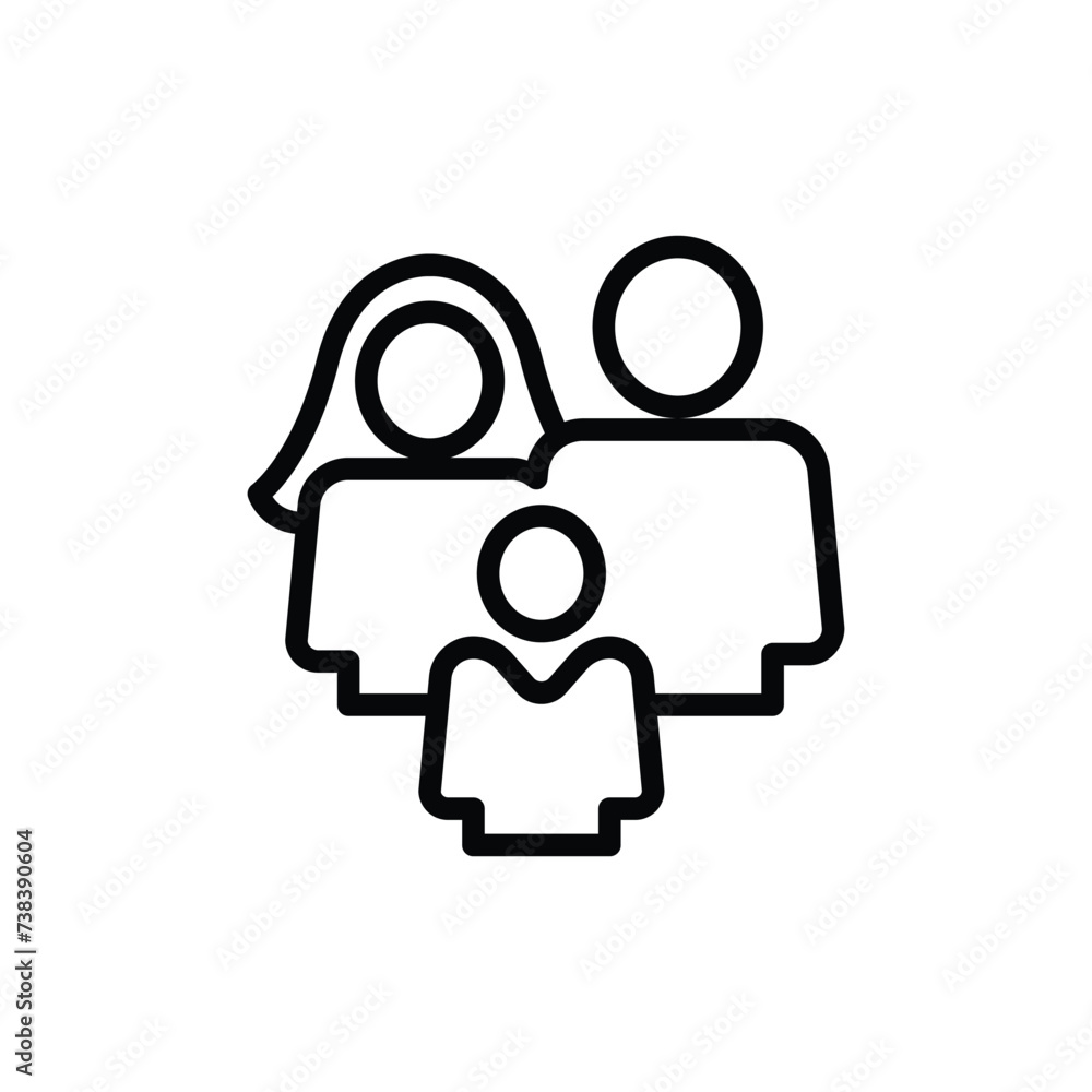 family icon or logo design isolated sign symbol vector illustration - high quality line style vector icon family icon or logo design isolated sign symbol vector illustration - high quality line style vector icon