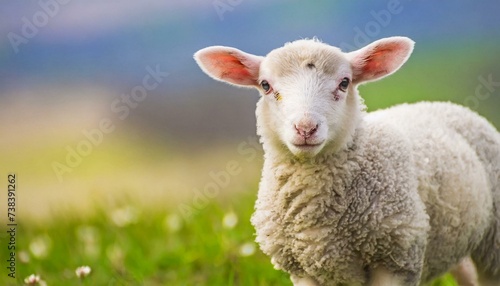 Little sheep on the field © adobedesigner