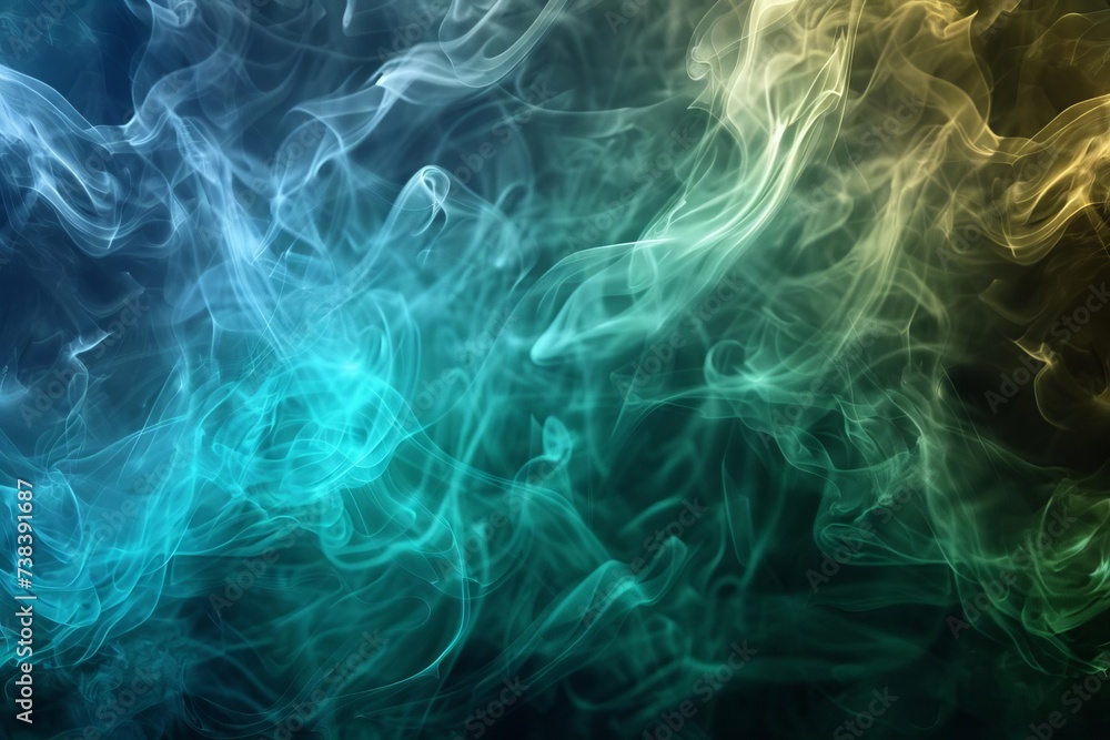 Mystical Vapor: Abstract Smoke Swirls in Neon Colors