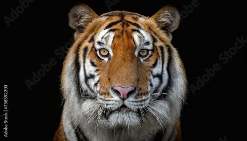 Portrait of a Tiger with a black background