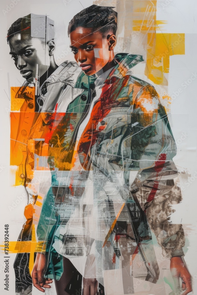 Softened Silhouettes Fashion Collage: Gender Fluidity Through Watercolor and Expressionist Strokes