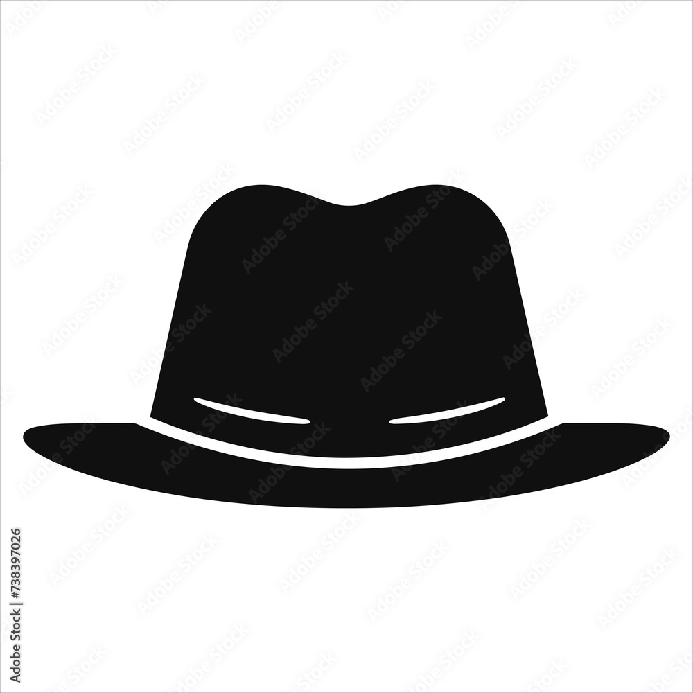 cap flat icon outline in the style of simple vector cap flat icon outline in the style of simple vector