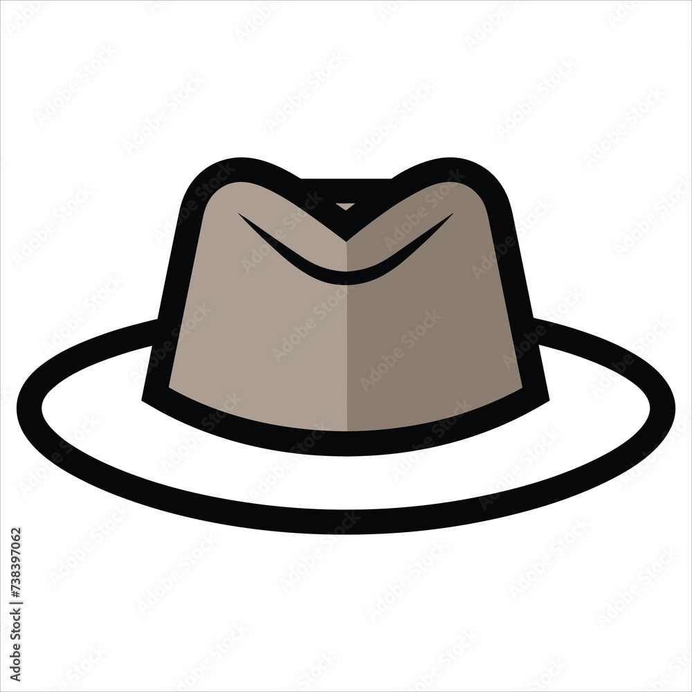 cap flat icon outline in the style of simple vector cap flat icon outline in the style of simple vector