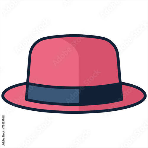 cap flat icon outline in the style of simple vector