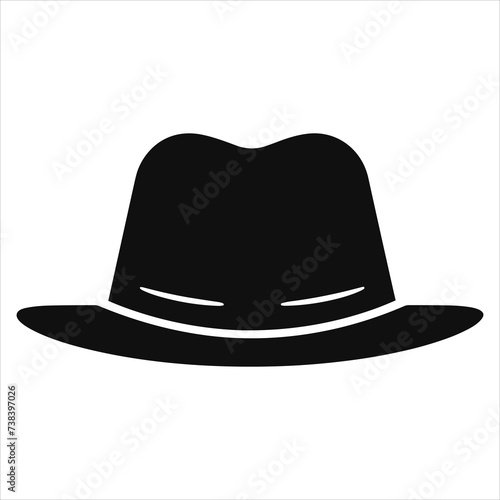 cap flat icon outline in the style of simple vector