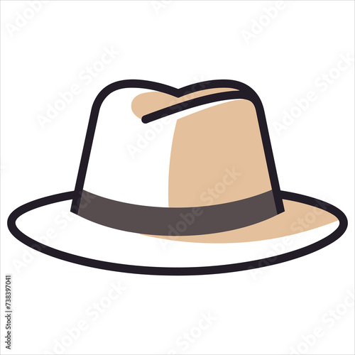 cap flat icon outline in the style of simple vector