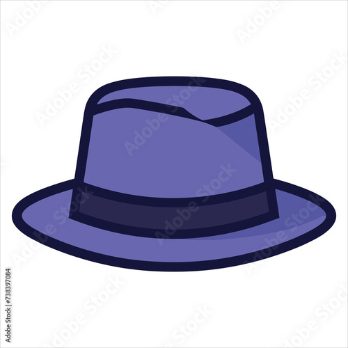 cap flat icon outline in the style of simple vector