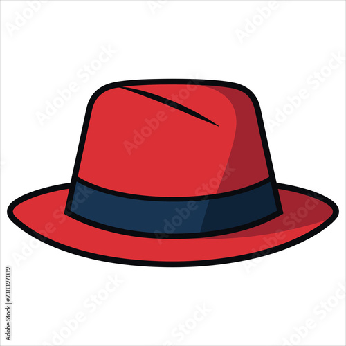 cap flat icon outline in the style of simple vector