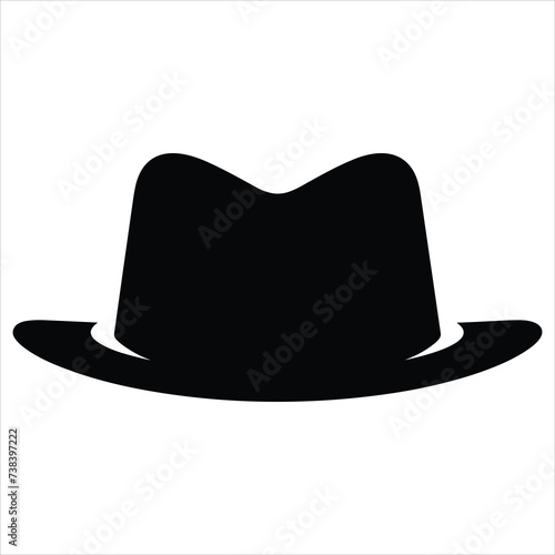 cap flat icon outline in the style of simple vector